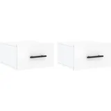 vidaXL Nachtschrank 2 Stk. 35 x 35 x 20 cm Hochglanz-Weiß
