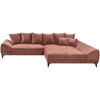 Froschkönig24 Carryhome Ecksofa 310 x 185 cm, mit Schlaffunktion und Bettkasten Rosa - Rosa