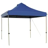 COSTWAY Faltpavillon, 3x3m Partyzelt mit rollbarer Tragetasche, wasserdicht blau