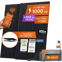 solarway All In One Balkonkraftwerk 1000 W / 800 W inkl. 1,6 kWh Anker Solix 2 Pro Speicher