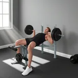 HOMCOM Multifunktion Hantelbank Schrägbank Kraftstation Fitnessstation Stahl