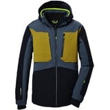 KILLTEC Herren Skijacke/Funktionsjacke mit abzippbarer Kapuze und Schneefang KSW 47 MN SKI JCKT, stahlblau, XL, 41978-000