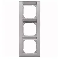 Merten Rahmen 3fach senkrechte Montage, aluminium