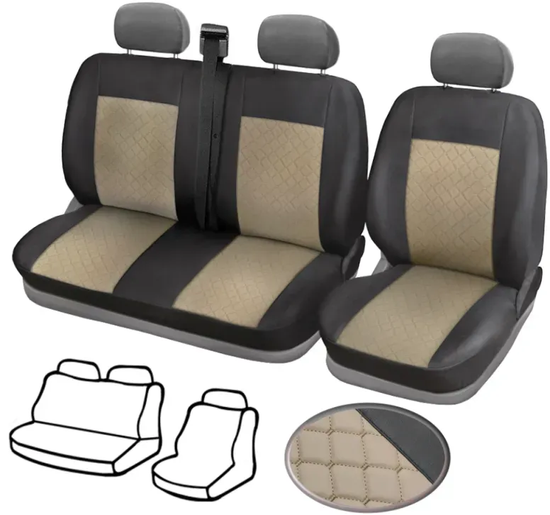 Polsterung für Transporter, schwarz-beige, Premium SS 2+1
