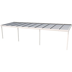 GUTTA Terrassendach Premium, BxT: 1014×306 cm, Bedachung Doppelstegplatten, BxT: 1014×306 cm, Dach Polycarbonat gestreift weiß weiß