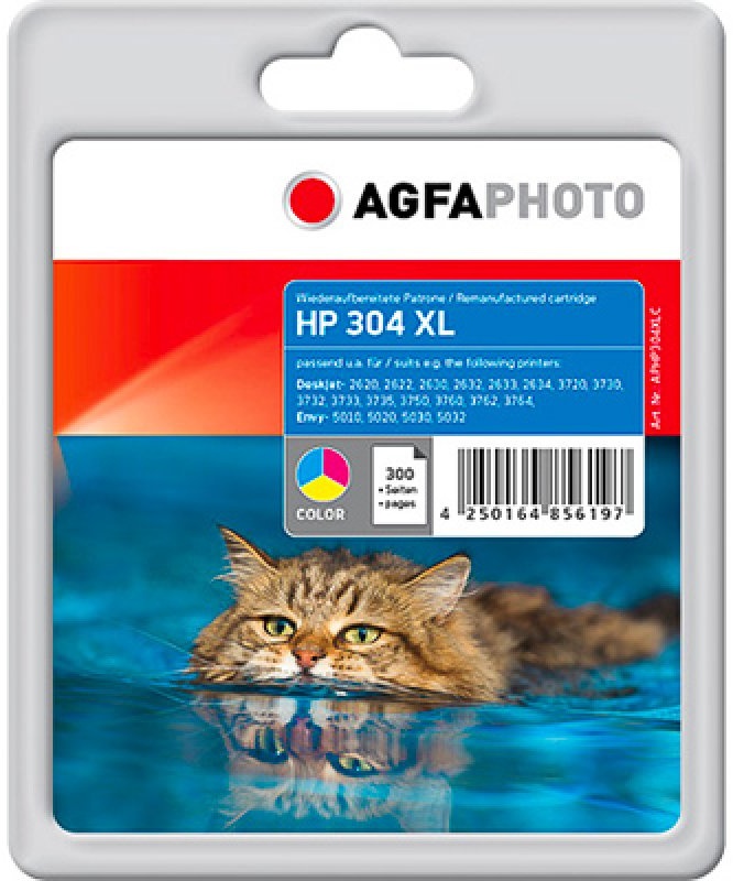AgfaPhoto Druckerpatrone ersetzt HP 304XL color