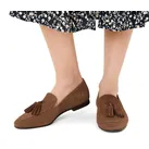 Tchibo - Loafer aus Veloursleder - Damen - Gr. 41 - cognac