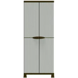 vidaXL Kunststoffschrank 68x39x171,5 cm Rattan-Design