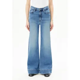 ARMEDANGELS MURLIAA HIGH WAIST WIDE JEANS | recycelter Baumwoll Mix Comfort Stretch - blau (27-32)