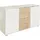 Priess Kombikommode 123 x 71 x 38 cm Weiß / Beige