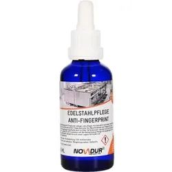 NOVADUR Edelstahlpflege Anti-Fingerprint, Schluss mit lästigen Fingerabdrücken, 50 ml - Glasflasche