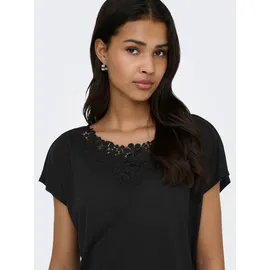 Only Spitzenshirt Schwarz XL