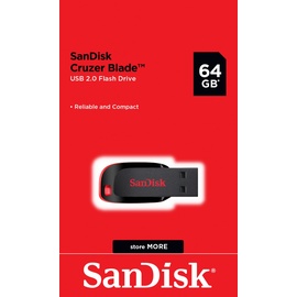 SanDisk Cruzer Blade 64 GB schwarz/rot USB 2.0