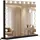 CLP Schminkspiegel mit Beleuchtung 80x60 cm Norlina, Kosmetikspiegel Bluetooth-Lautsprecher USB, Hollywoodspiegel Wandmontage und freistehend,