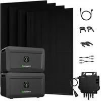 Growatt NOAH 2000 Solarspeicher für Balkonkraftwerk 2 St. + 4x 450W Bifaziale Solarmodule + 800W Wechselrichter