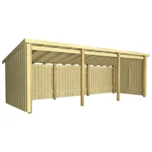 Plus Gartenhaus 14 m2 3 Module 3 x 4,67 m Unbehandelt