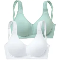 PETITE FLEUR T-Shirt-BH Damen mint+weiß Gr.105B