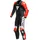 Dainese Mugello 3 D-Air perforierte 1-Teiler Motorrad Lederkombi, schwarz-weiss-rot, Größe 62 für Männer