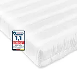 RELLINGER® Matratze 90x200 cm - Höhe 10 cm [HÄRTEGRAD H2] - ÖkoTex Zertifizierte Rollmatratze (Made in Europe) - Orthopädische Komfort- Kaltschaummatratze - Bezug bis zu 60 °C Grad waschbar