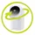 mobile origin WCHS-PW11-WHT, Drinnen, USB, Kabelloses Aufladen, Weiß - white