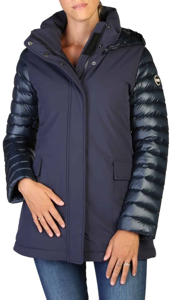 Colmar Damen Jacke Mantel Anorak Parka Winterjacke, mit Kapuze , Größe:42, Farbe:Blau-bavy