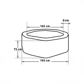 NETSPA Octopus 193 x 193 x 73 cm Grau