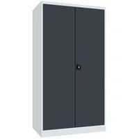 Pavoy Schwerlastschrank Stahl 1950 mm anthrazitgrau/lichtgrau 3 Fachböden 4 Schubladen