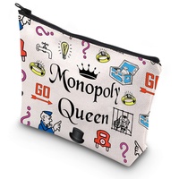 KUIYAI Monopoly Queen Kosmetiktasche mit Reißverschluss, inspiriert von Brettspielen, Geschenk für Gamer und Mädchen (Monopoly Queen)
