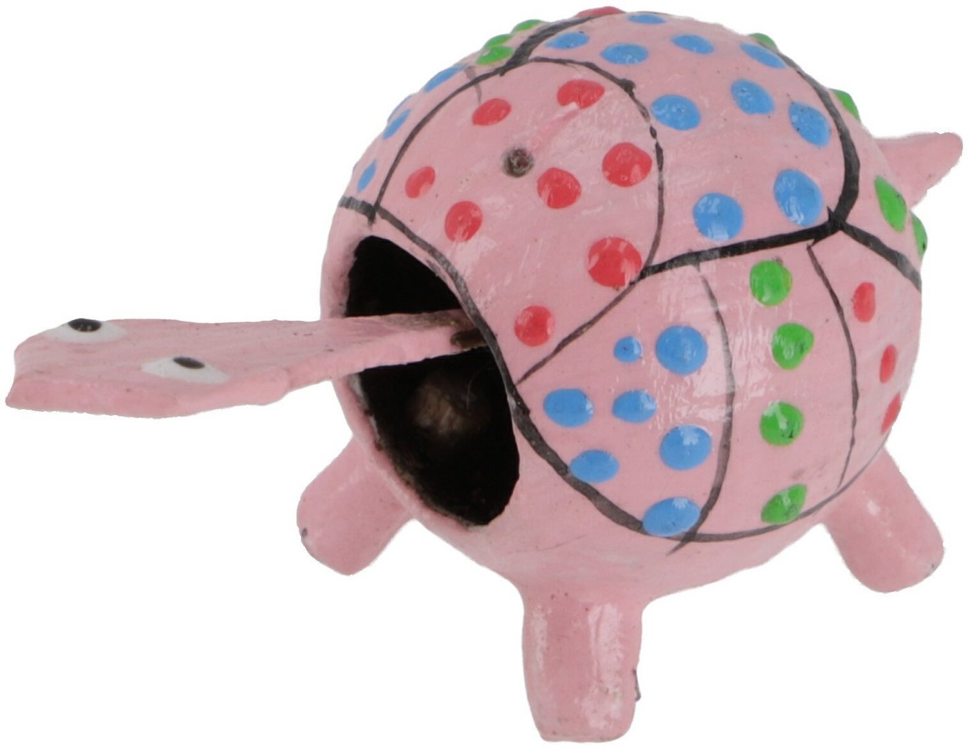 Guru-Shop Dekofigur Wackelkopf Tier, Wackeltier Schildkröte bunt|rosa 4.5 cm x 2.5 cm x 2.5 cm