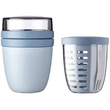 Mepal Ellipse Lunchpot mit Fruitpot blau/rosa 0,2 l 2-tlg.
