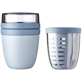 Mepal Ellipse Lunchpot mit Fruitpot blau/rosa 0,2 l 2-tlg.