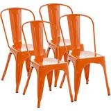 CLP Esszimmerstuhl Benedikt orange 4er Set