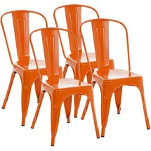CLP Esszimmerstuhl Benedikt orange 4er Set