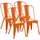 CLP Esszimmerstuhl Benedikt orange 4er Set