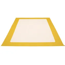 pappelina Ilda Outdoor-Teppich - mustard / vanilla 180 x 180cm