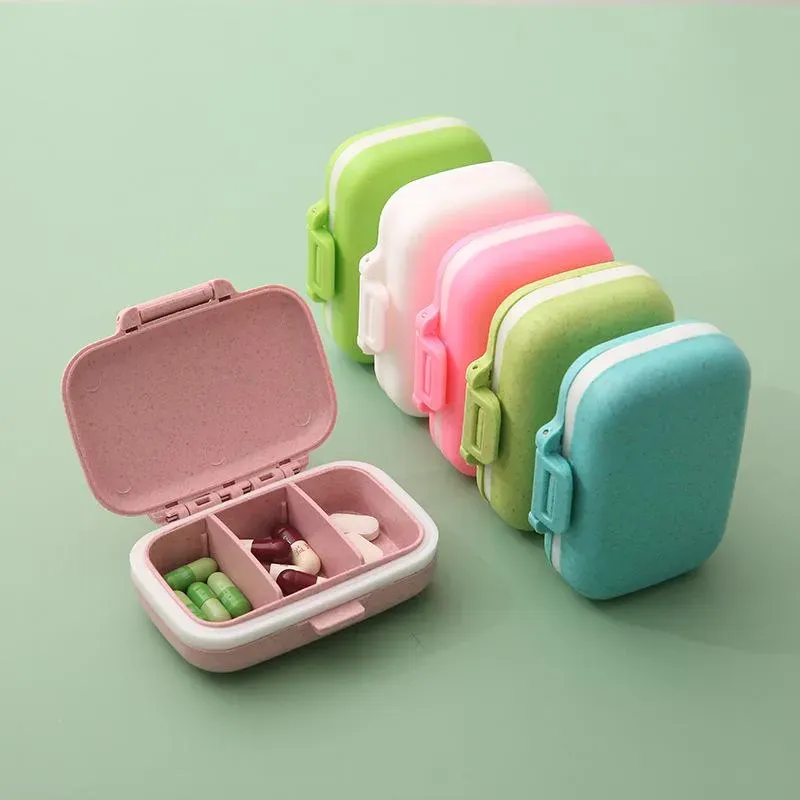 Mini Tragbare Pillen Organizer Fall 3 Grids PillBox Tablet Lagerung Container Wöchentliche Medizin Pille Box Pille Fall Medikament Abgabe