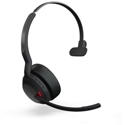 Jabra Evolve2 55 MS Kopfhörer (Active Noise Cancelling (ANC), Bluetooth, monaural USB-C) schwarz