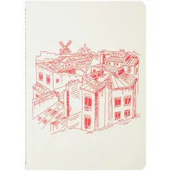 Jacques Herbin 5x A5-Notizbuch # Moulin Rouge- Rot 93027T