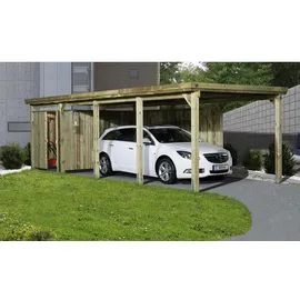 Weka Einzelcarport 617 2,94 x 7,84 m kdi mit Trapezblech