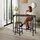 Tectake Bartisch Kerry 120 x 40 x 100,5 cm Dunkelbraun