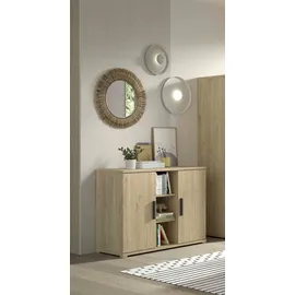 Vipack Kombikommode 115,5 x 89 x 48 cm Eiche Dekor / Beige