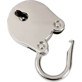 HMF Mini Deko Vorhängeschloss mit Schlüssel, Silber