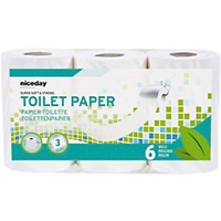 Niceday Professional Standard Toilettenpapier 3-lagig 4708252 6 Rollen à 200 Blatt