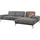 W.Schillig Eckcouch Leder 3-Sitzer Grau