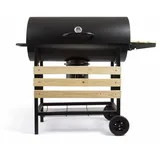 LIVOO Holzkohlegrill Gartengrill epoxidbehandelter Stahl DOC206 - Schwarz, Braun