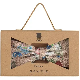 Prince Bowtie Fliege Fliege mit floralem Druck beige