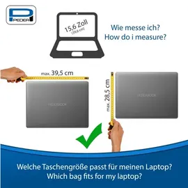 PEDEA Laptoptasche 15,6 Zoll (39,6cm) FASHION Notebook Umhängetasche mit Schultergurt