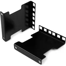 Startech Rack Adapter 2HE Stahl 10 cm schwarz 2 Stück(e)