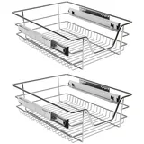 Clanmacy Schublade 2x 40cm Küchenschublade Schrankauszug Vollauszug Teleskopschublade