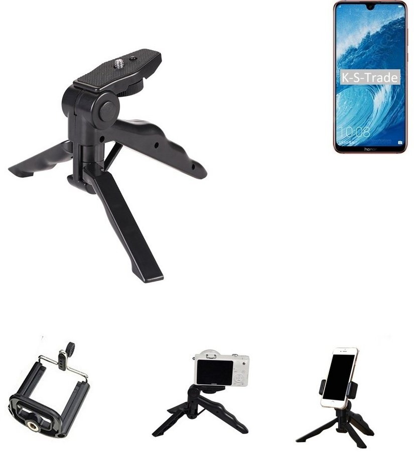 K-S-Trade für Huawei Honor 8X Max SD636 Smartphone-Halterung, (Stativ Tisch-Ständer Dreibein Handy-Stativ Ständer Mini-Stativ) schwarz